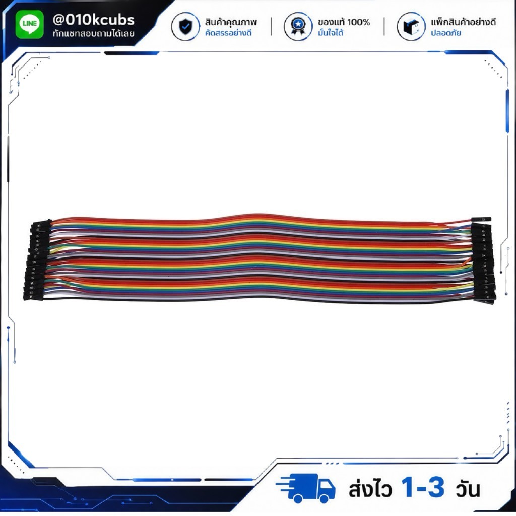 สายแพ (2.54mm) 40 pin to 40 pin (Female-female) 20 cm สายแพ (2.54mm) 40 pin to 40 pin (Female-female