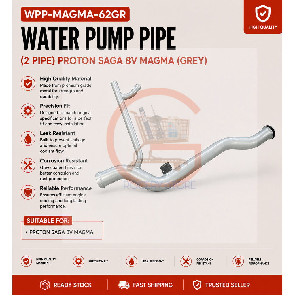 ปั้มน้ํา PIPE (GREY) PROTON SAGA 8V MAGMA (2 PIPE)