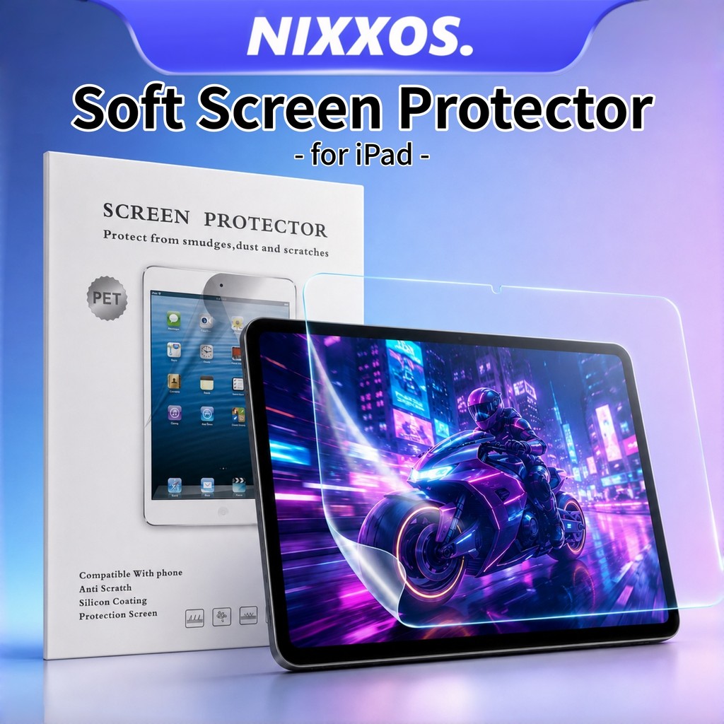 NIXXOS Soft Screen Protector สําหรับ iPad Anti-Scratch Full Protection สําหรับ iPad A16 11th/10th Ge