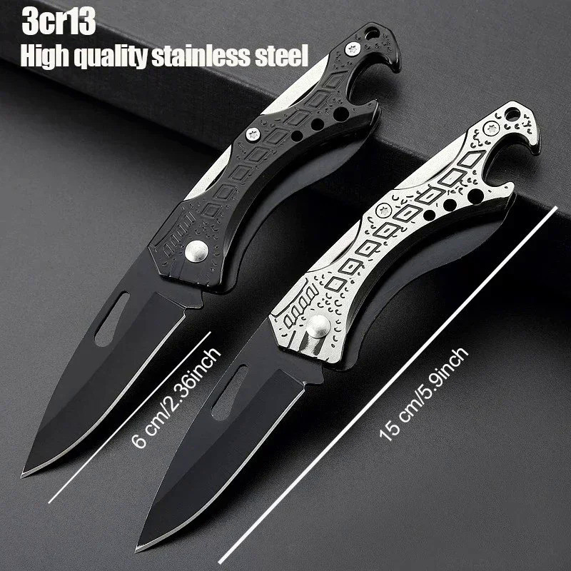 📌 Outdoor Camping Survival Multifunctional Keychain Knife EDC Tools Tactical Emergency Pocket Knife 