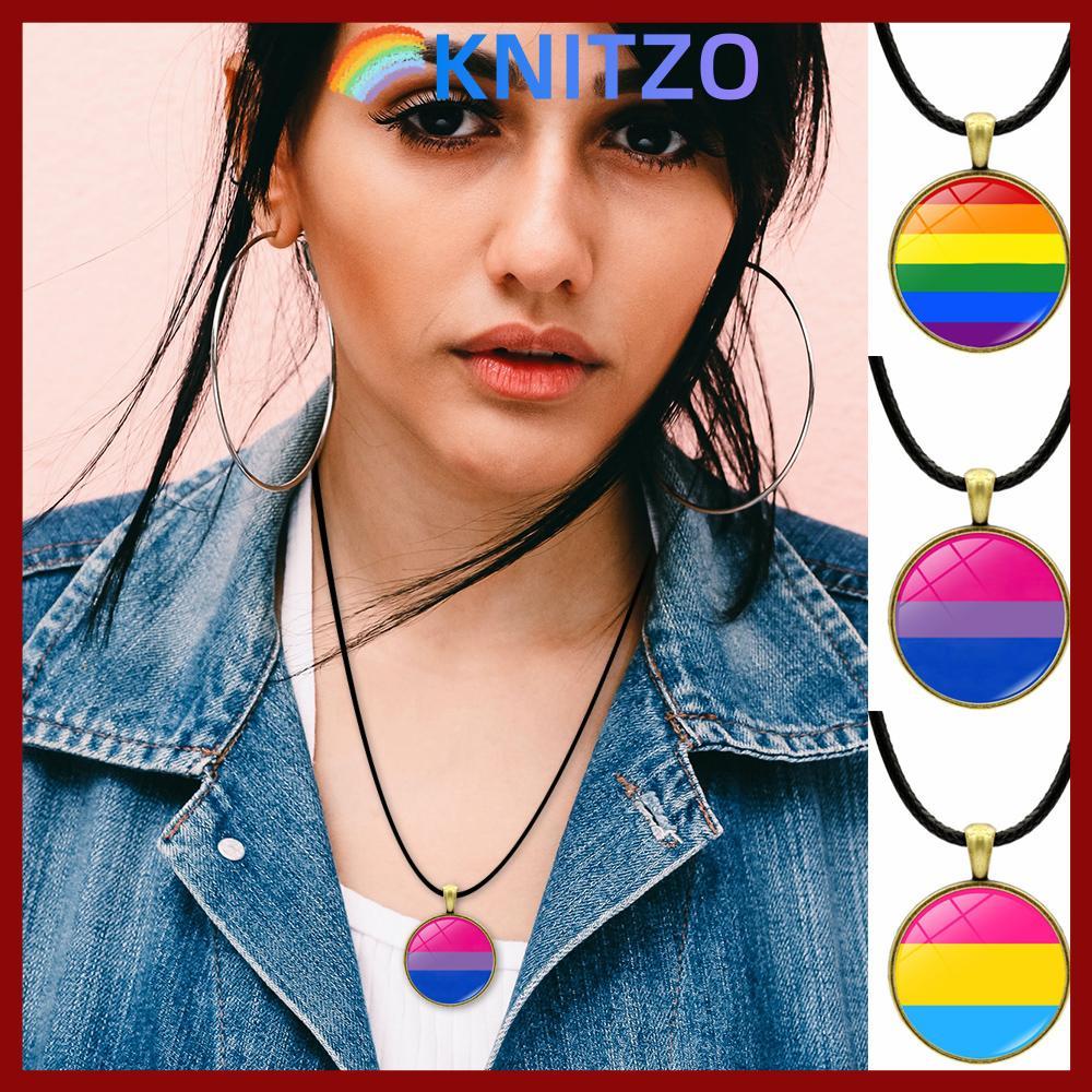CODKNITZO สร้อยคอสายรุ้งจี้แฟชั่น Charm LGBT