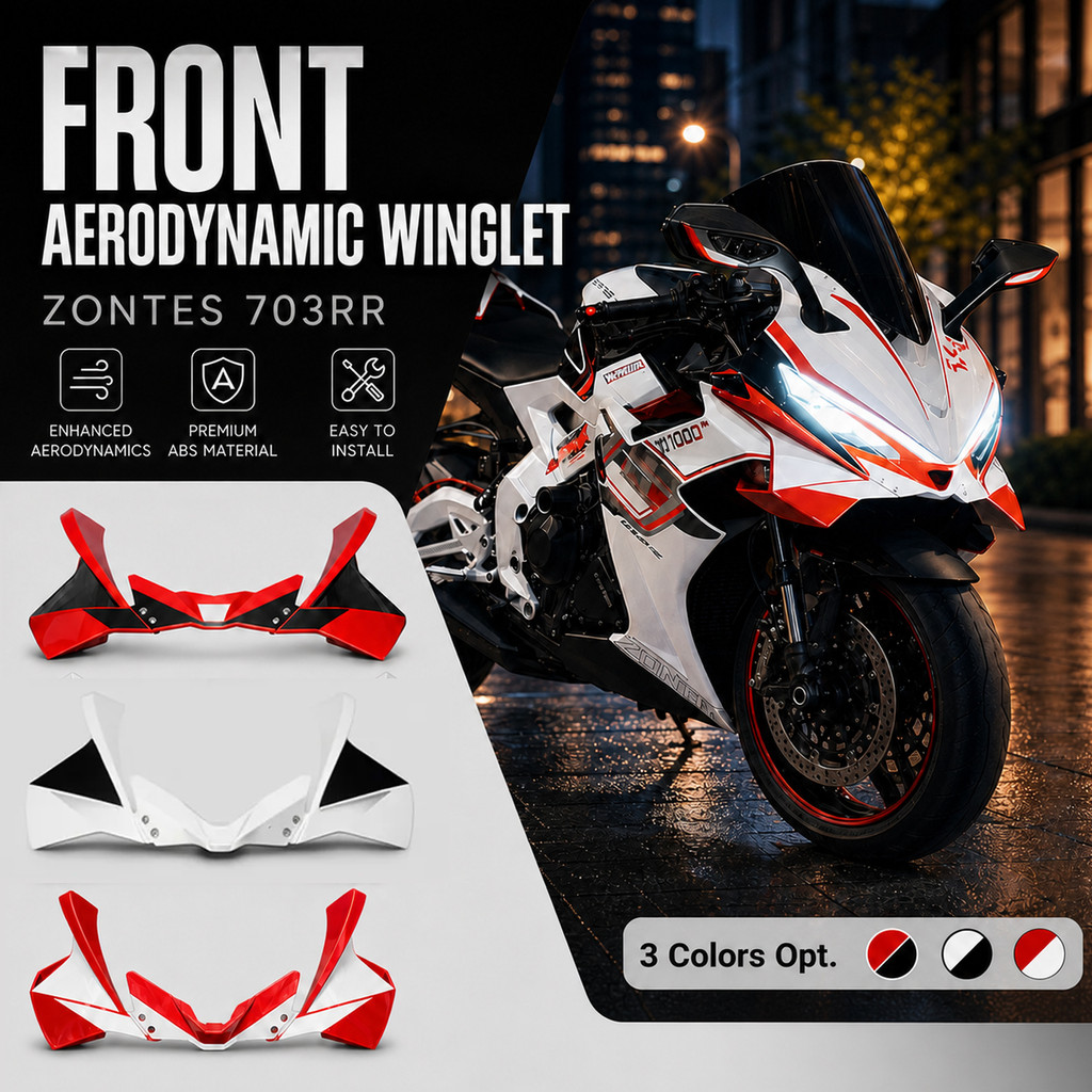 ด้านหน้า Lip Guide สําหรับ ZT703 703 RR ZT703RR ZONTES 703RR รถจักรยานยนต์ Downforce Winglet Aerodyn