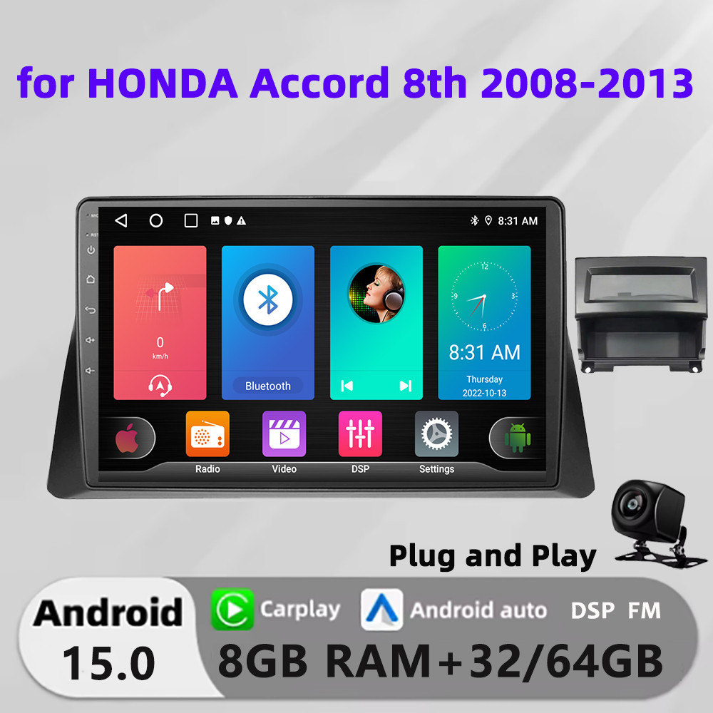 Honxun ESSGOO ASTRAL Kenwood JIUYIN 8GB + 64 Android หัวสําหรับ HONDA Accord 8th 2008-2013 เครื่องเล