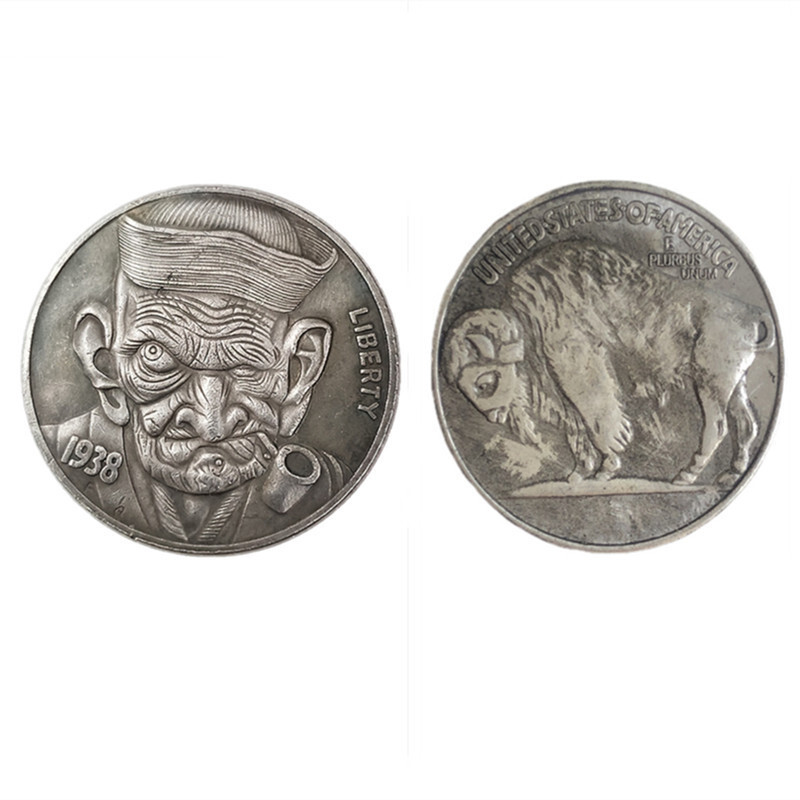21mm Silver Coin Silver Dollar 1938 United States Can Blow Silver Dollar Skull Coin Collection Silve