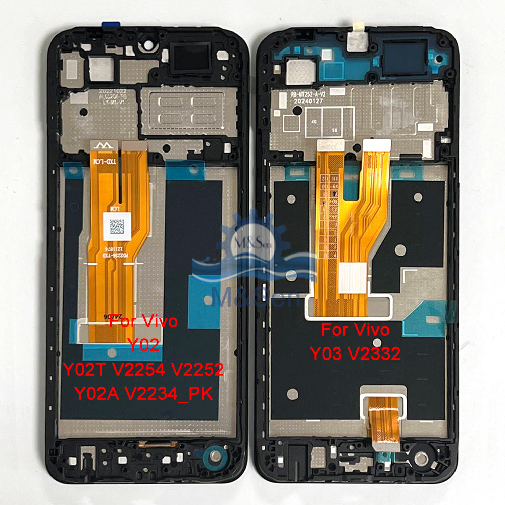 เหมาะสําหรับ VIVO Y02/Y02T/Y02A/Y02S/Y03 V2332 ชุดหน้าจอ LCD พร้อมกรอบ