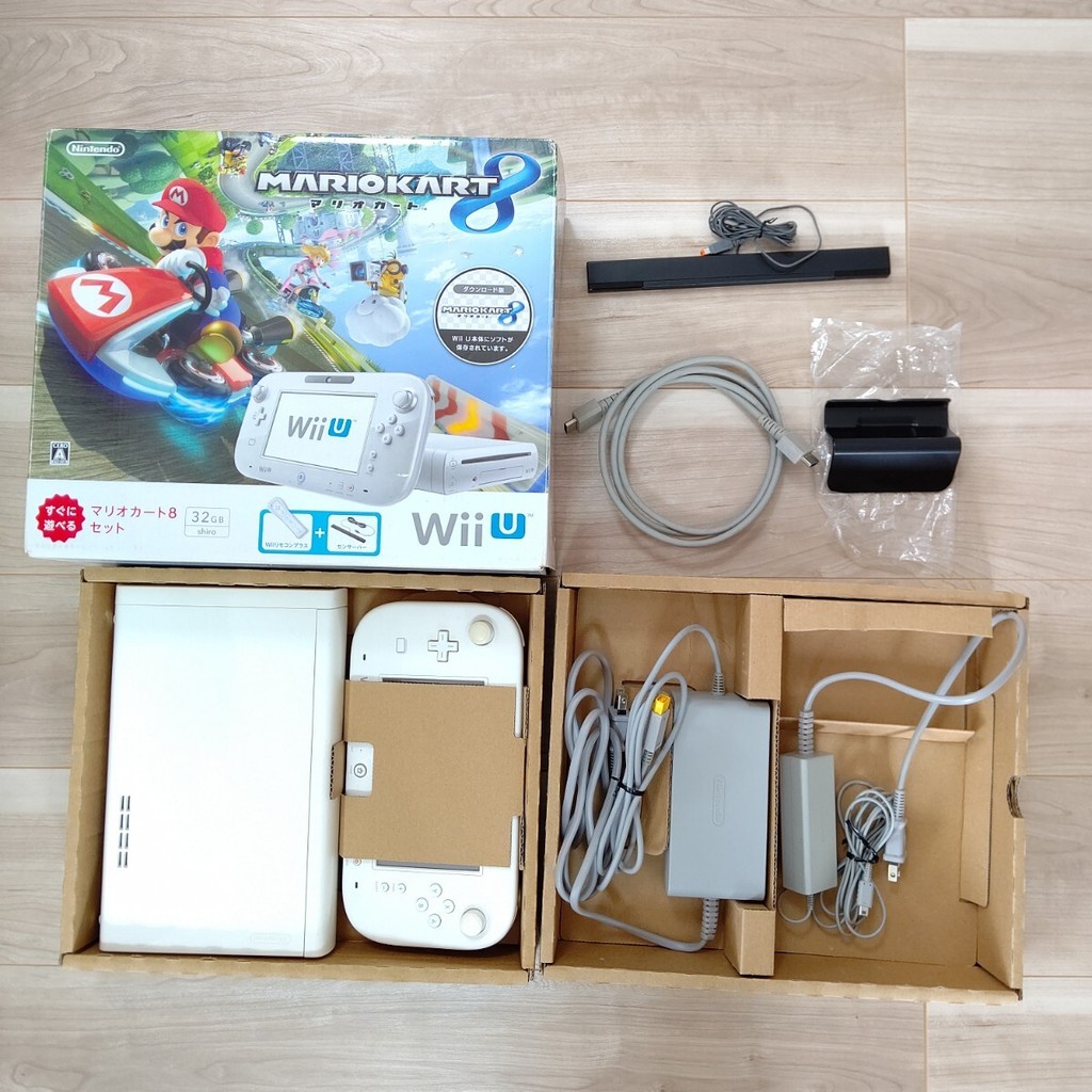 Video Game Console Nintendo Wii U Mario Kart 8 Set 32GB Black Used Shipped from Japan