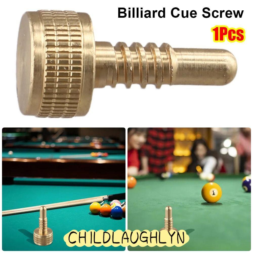 CHILDLAUGHLYN 1 ชิ้น Pool Cue Extension Screw, Cue Joint ทองเหลืองบิลเลียด Cue Strudy Cue น้ําหนักสล