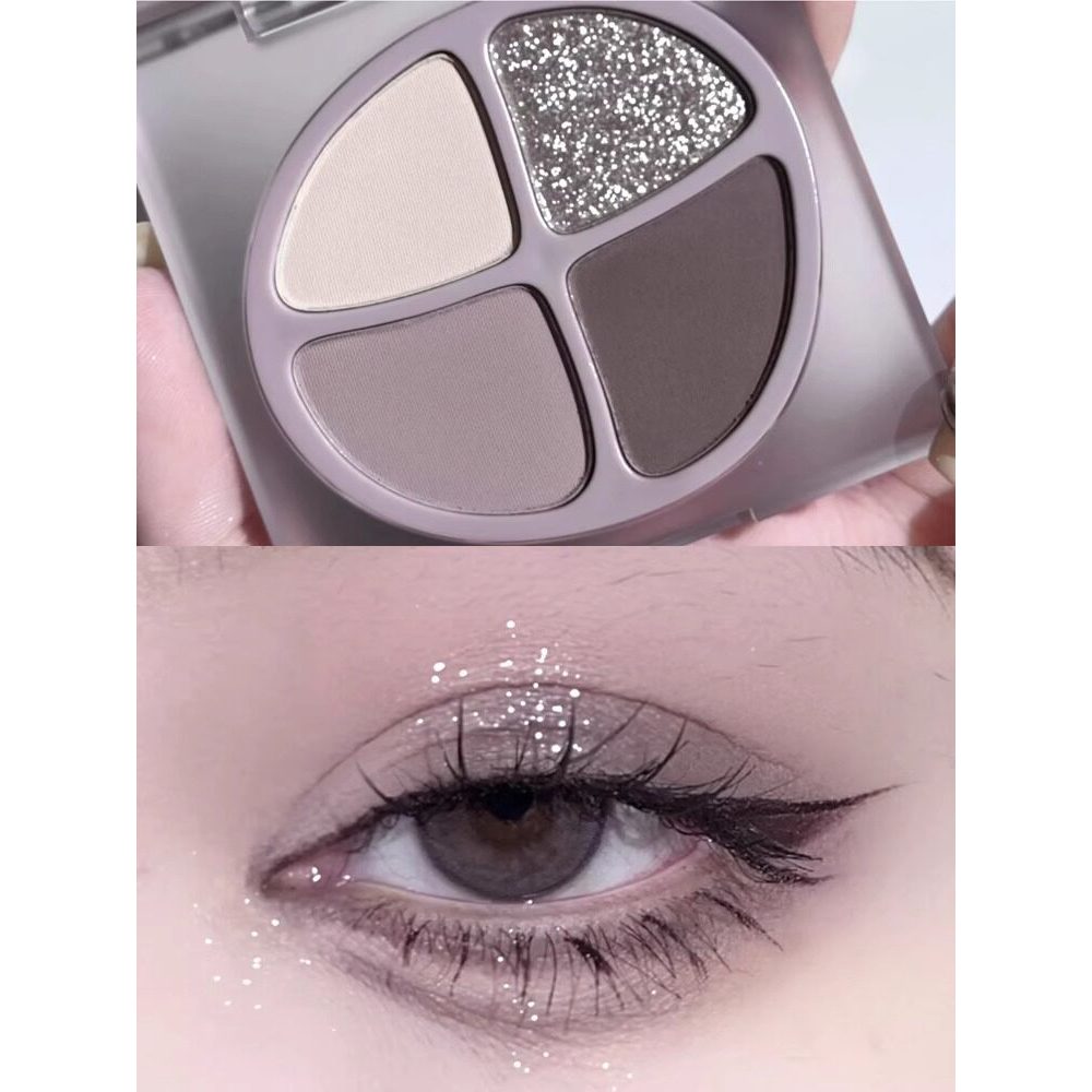 eyeshadow eyeshadow palette Joocyee Enzyme Color Eyeshadow Palette Four Color Eyeshadow Grey Powder 