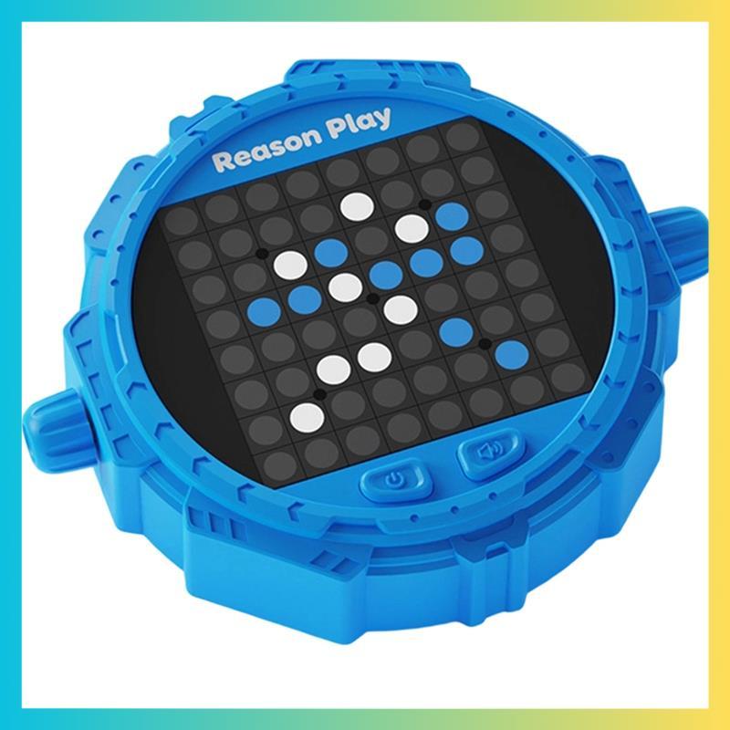 6 in 1 Pocket Electronic Chess Board for Kids-Flip Tic--Toe Gomoku Portable Travel Puzzle Toy Gameru