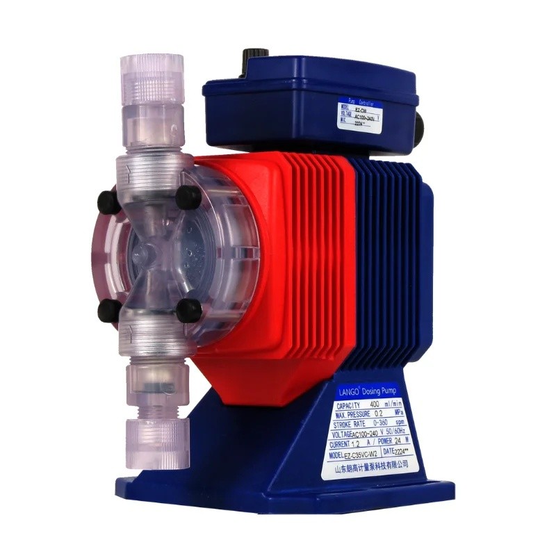 G0XL EZ-C35VH ด่างทนหัว PVC Dosing ปั๊ม 24L/H 2Bar พร้อมการปรับการไหลด้วยตนเอง Solenoid Metering ปั๊