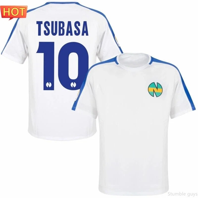 เสื้อยืดฟุตบอล Captain Tsubasa School Nanshen Olive And Benji เสื้อกีฬาเด็ก ระบายอากาศได้ดี