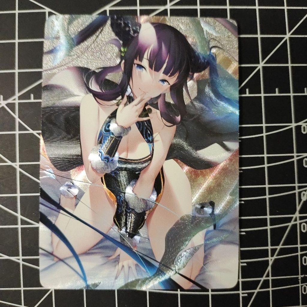 Arturia Yuan Lai Guang FGO Heroine Glare คอลเลกชันพัดลมแฟลชหนาการ์ดเดี่ยว 63 * 88 มม.