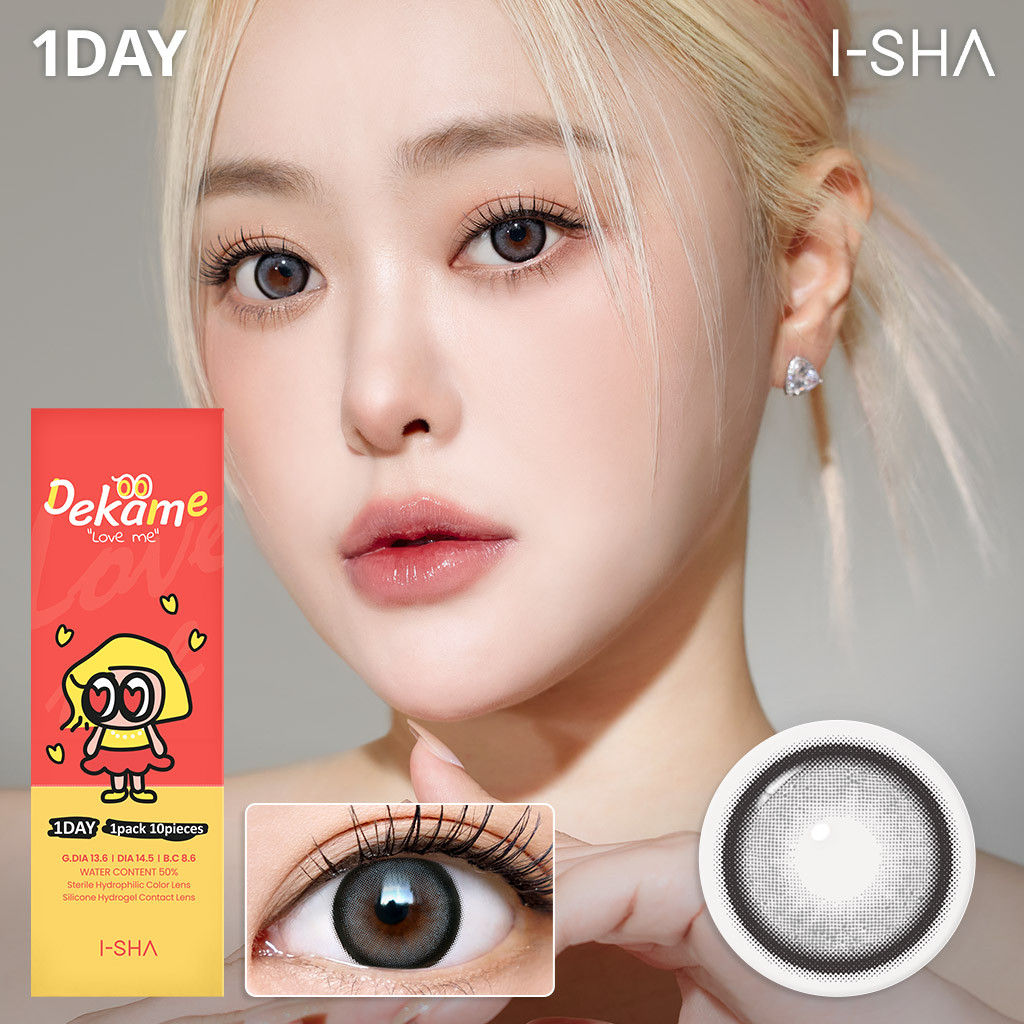 I-SHA Dekame Love Me Gray คอนแทคเลนส์เกาหลี รายวัน มีค่าสายตา 10P