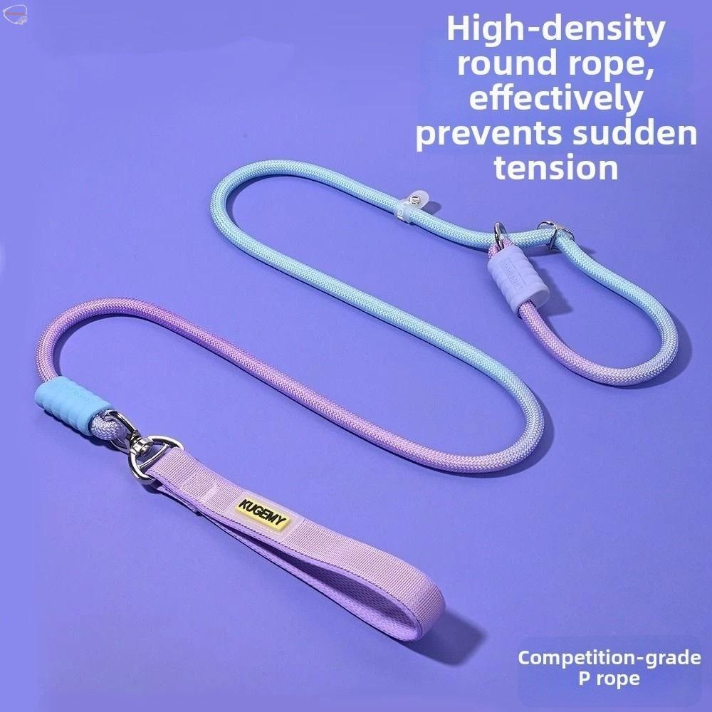 MXBEAUTY สายจูงป้องกันการดึง, สายจูงสุนัขสีไล่โทนสี Anti-Escape ไนลอน Anti-Tangling Heavy Duty สัตว์