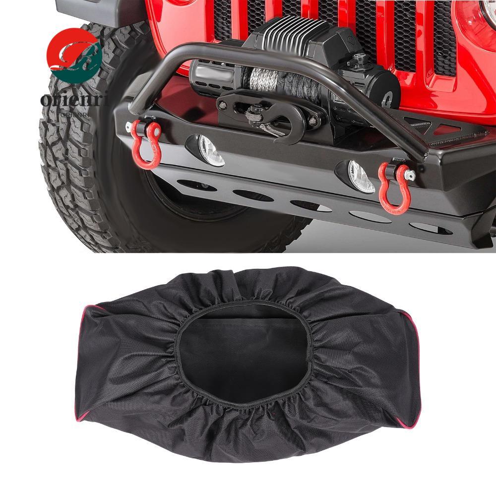ORIENRI Winch Cover,ผ้าป้องกัน600Dกันฝุ่นWinch Cover,ทนทานยืดหยุ่นออกแบบกันน้ําWinchสําหรับWinch