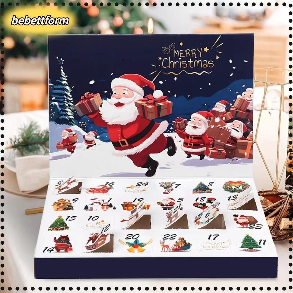 LIKE Christmas Advent Calendar, Empty Box 24 Grids Christmas Counted Calendar, DIY Fillable Advent C