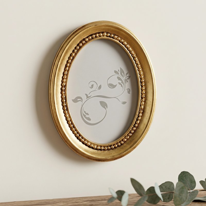 Style Picture Frame Min Resin Photo Decorative Frames Vintage Small Gold Round junshaoyip