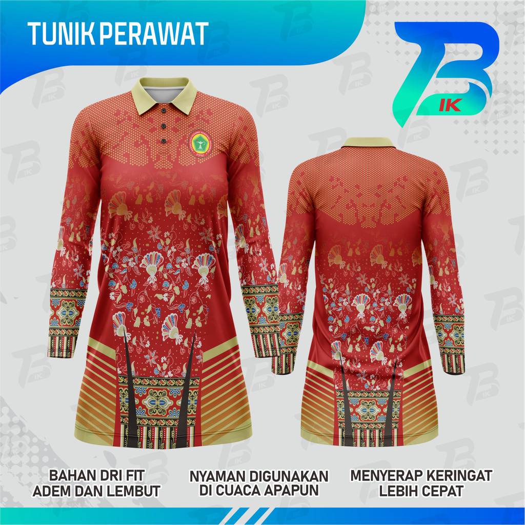 LONG NURSE TUNIC JERSEY / DRYFIT NURSE / FULLPRINTING NURSE TUNIC