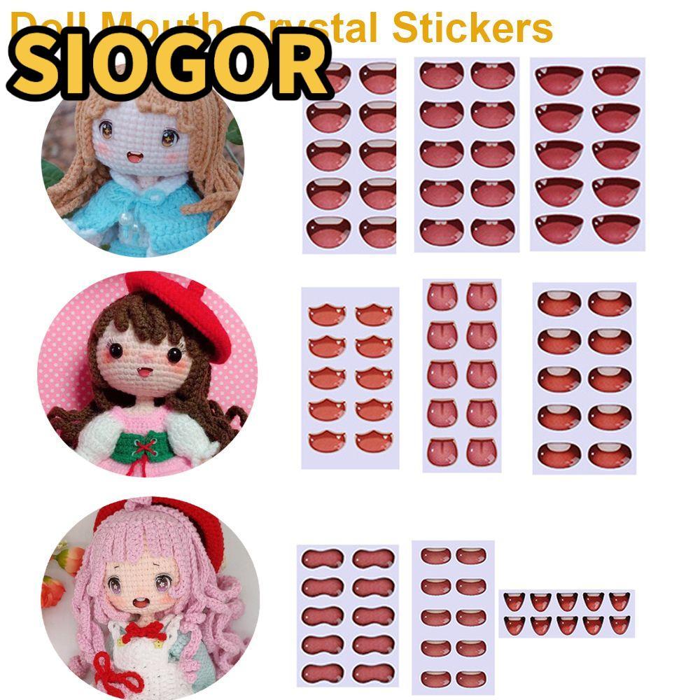 SIOGOR Cartoon Mouth Stickers Decals cute Face Organ Paster