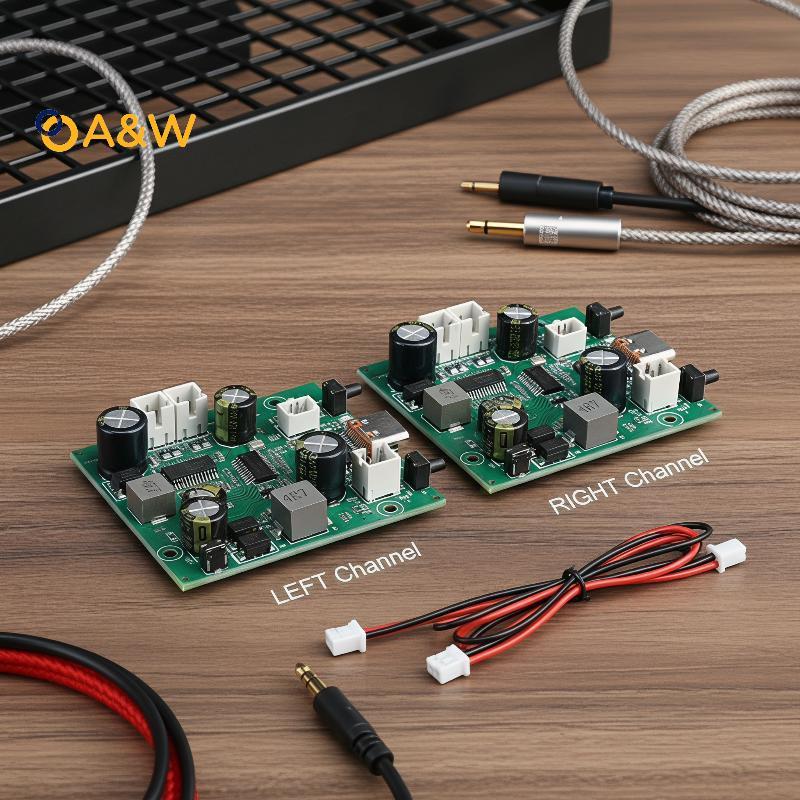 A & W TWS เครื่องขยายเสียง 2*10W Dual Channel DC 5 V/3.7 V Plug and Play สําหรับลําโพงพกพากลางแจ้ง D