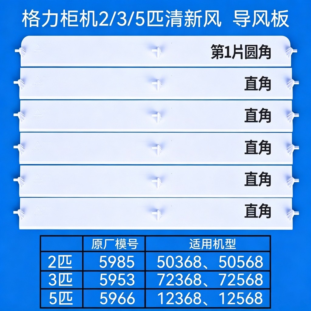 เหมาะสําหรับ Gree ตู้เครื่องปรับอากาศ Fresh Air 2P3P5 Horses Fresh Air 12568 Air Deflector ใบมีด Swe