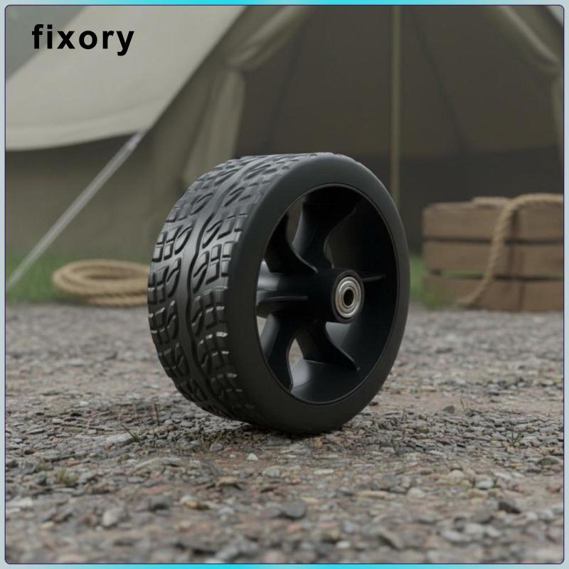[fixory] Camping Cart Wheel ทนต่อการสึกหรอพับ Wagon Tyre Double 5IN Rubber 12-3