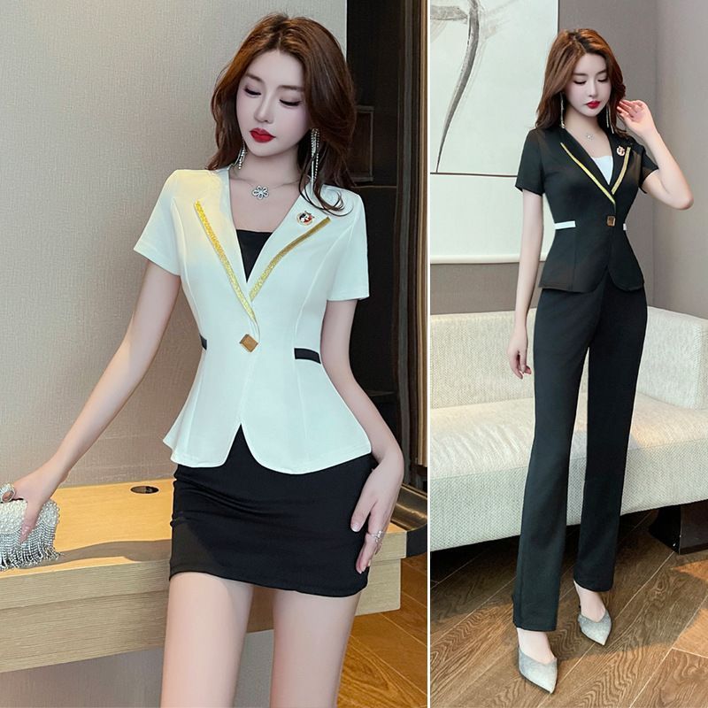[สต๊อกพร้อมจากโรงงาน✈] Temperament Slimmer Look spa Foot Therapy Store Ear-Picking Massage Workwear 