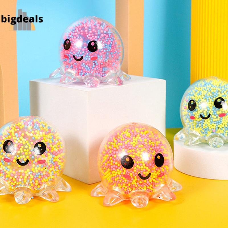 Blossom Bazaar แสงเรืองแสงปลาหมึก Vent Ball ของเล่นบีบ Bubble Octopus Ball ของเล่นบรรเทาความเครียด B