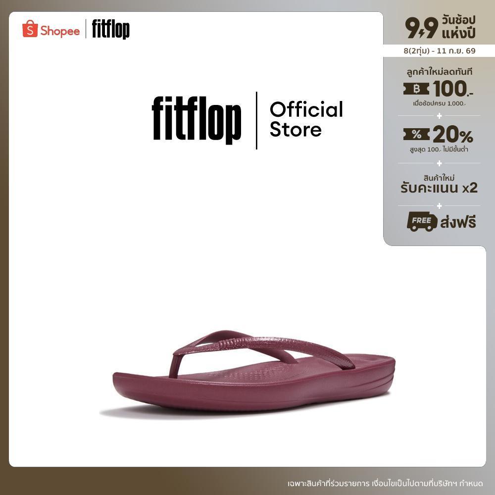 FITFLOP IQUSHION GLITTER ERGONOMIC รองเท้าแตะผู้หญิง รุ่น IE9-E19 สี RED