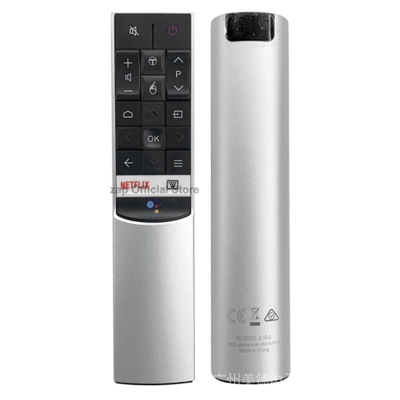 ใหม่ RC602S JUR4 สําหรับ TCL สมาร์ททีวีเสียงรีโมทคอนโทรล w/ Netfilx App P4 P6 C4 C6 C8 X4 X7 P8M Ser