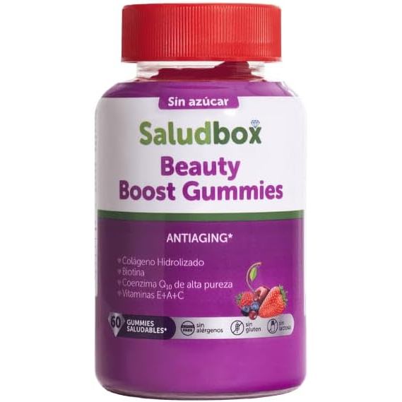 Beauty Boost กัมมี่ปราศจากน้ําตาลสําหรับการบํารุงรักษาปกติของเส้นผมผิวหนังและเล็บ ด้วยไบโอติน คอลลาเ