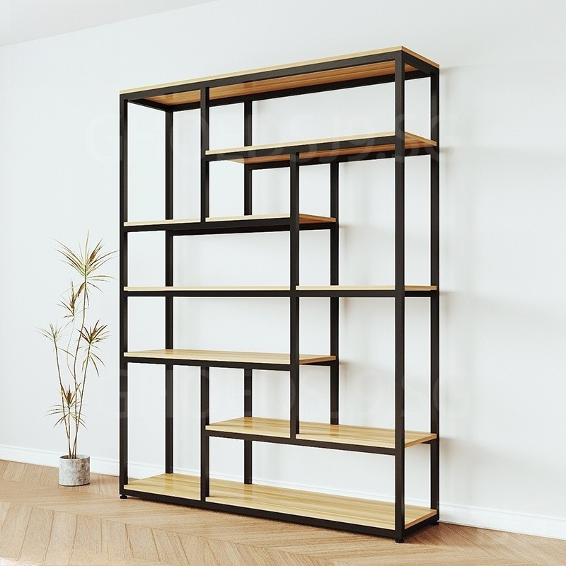 Book Shelf Ironwork Bookshelf Cabinet Multilayer Bookcase Thickening Book Rack