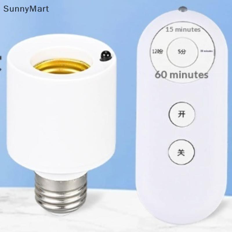 [SUN} หลอดไฟอัจฉริยะ Soet E27 รีโมทคอนโทรลไร้สายสวิตช์ LED ฐานโคมไฟ ON/OFF Room โคมระย้าสวิตช์จับเวลาแบตเตอรี่ขับเคลื่อน