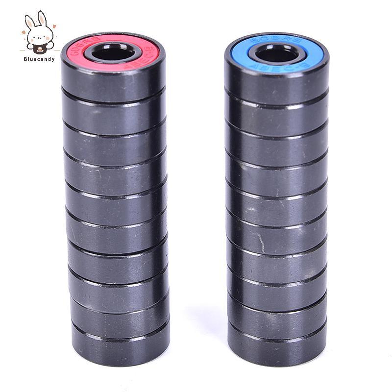 [Bluecandy] 10 ชิ้น/เซ็ต 608 2RS Bearing Deep Groove Steel Sealed Ball Bearings 608RS 608-2RS ใหม่