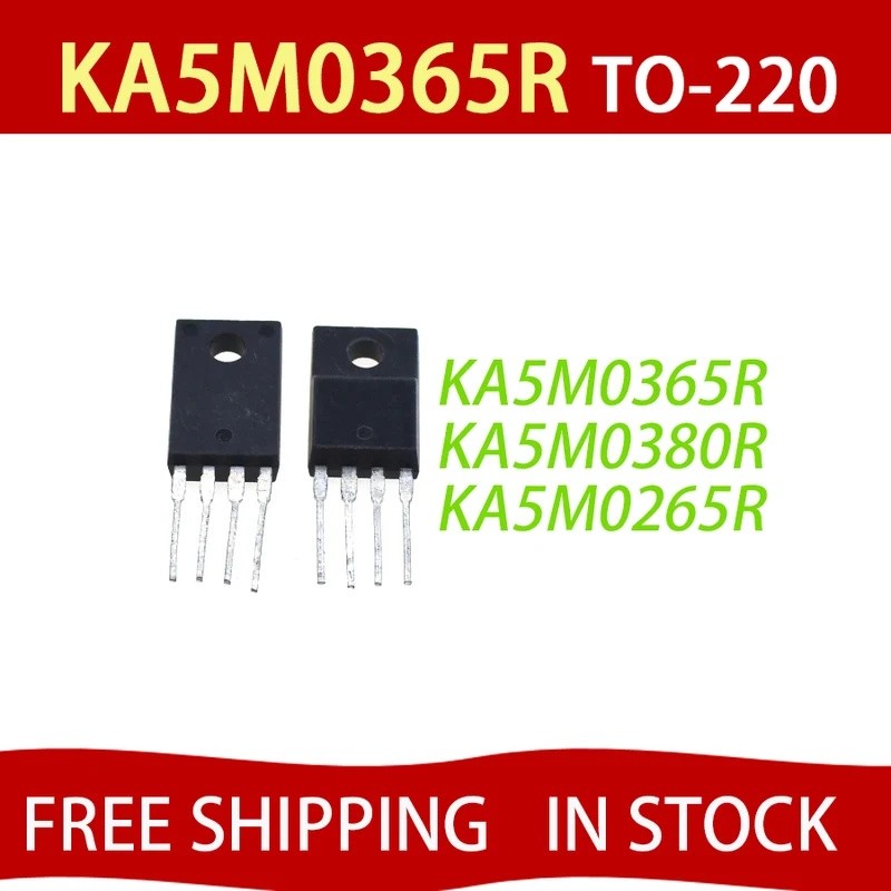 5PCS KA5M0365R TO-220F KA5M0365 TO220F-4 5M365R 5M0365R KA5M0380R KA5M0265R 5M0380R 5M0265R ชิปสต็อก