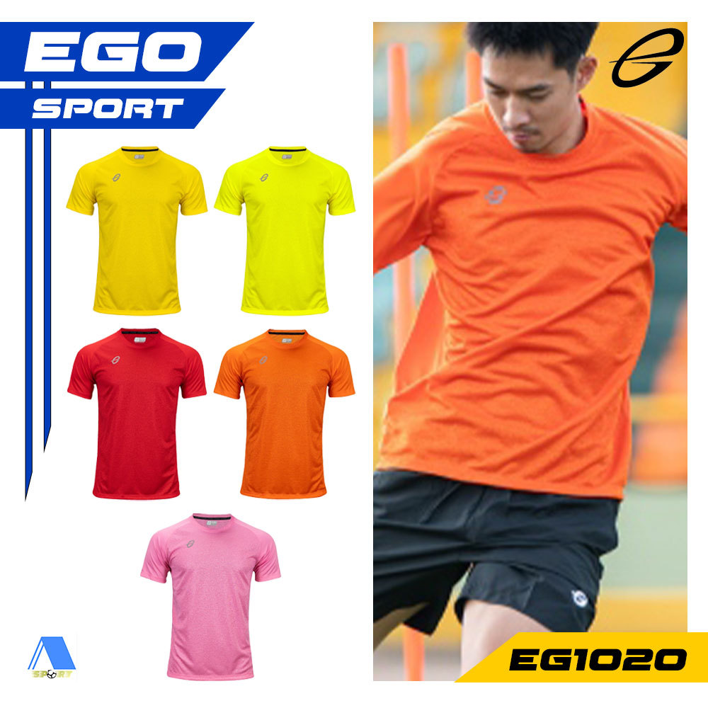 EGO Sport EG1020 เสื้อฟุตบอลคอกลมผ้าทอลายแขนสั้น แท้100%