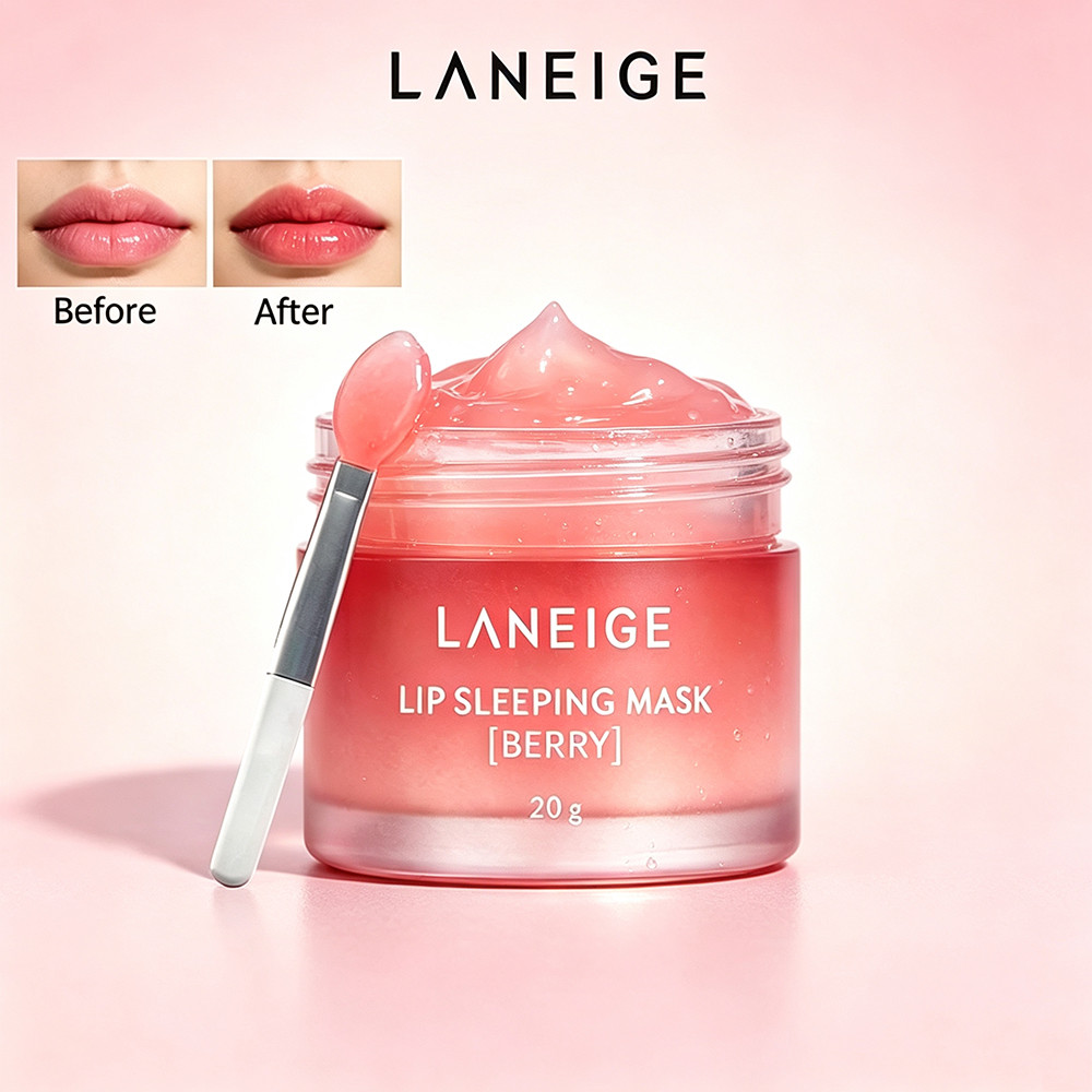 LANEIGE Lip Sleeping Mask (Berry) 20g ลาเนจ ลิปมาส์กข้ามคืน กลิ่นเบอร์รี่ บำรุงริมฝีปากแห้งแตก คงความชุ่มชื้นตลอดคืน