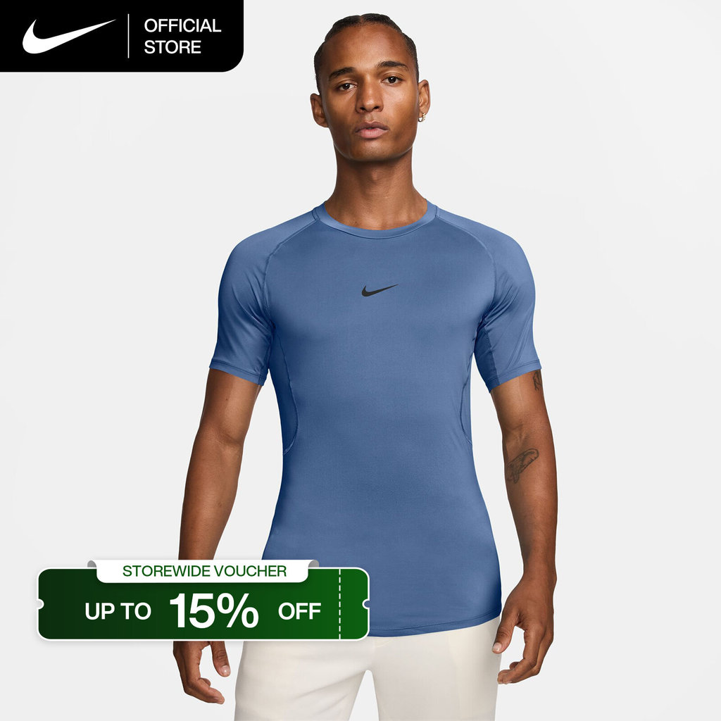 Nike Dri-FIT Men's Pro Tight Short-Sleeve Fitness Top - Indigo Storm [FB7933-459]