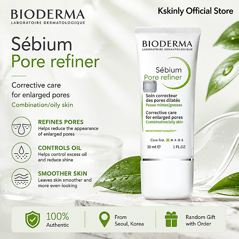 Bioderma Sebium Pore Refiner Cream Primer 30ml Oil Control & Pore Minimizing 1 เกาหลีผลิตภัณฑ์เกาหลี
