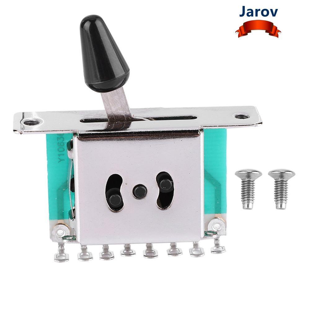 JAROV Guitar Lever Switch, Metal 5-Way Position 5-Way Pickup Selector Switch, Practical Silver Guita