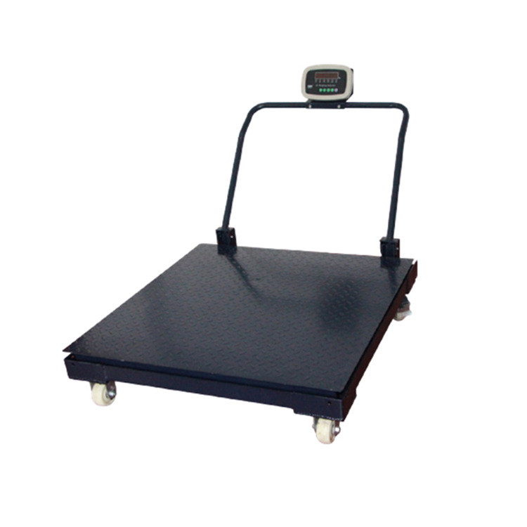 Push Hand Platform Scale Movable Electronic Local Scale Small Local Scale with Wheel Push Hand Platf