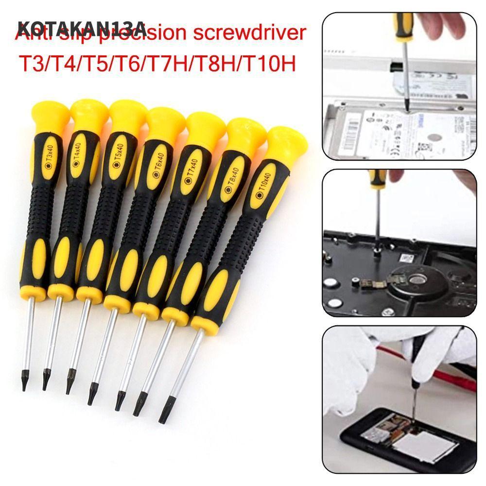 KOTAKAN13A Torx ไขควง, พร้อมรู T3/T4/T5/T6/T7H/T8H/T10H เครื่องมือซ่อมแซมถอดชิ้นส่วน, เครื่องมือถอดพ