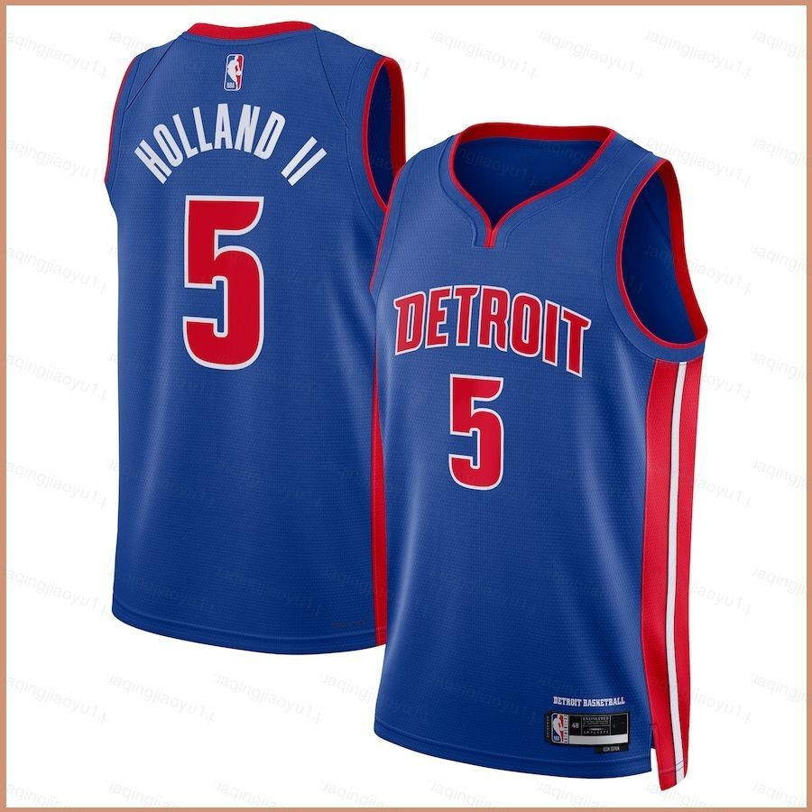 IDAWN7 hua Draft of the NBA Detroit Pistons Ron Holland II Icon Swingman Jersey เด็กผู้ใหญ่ขนาดใหญ่