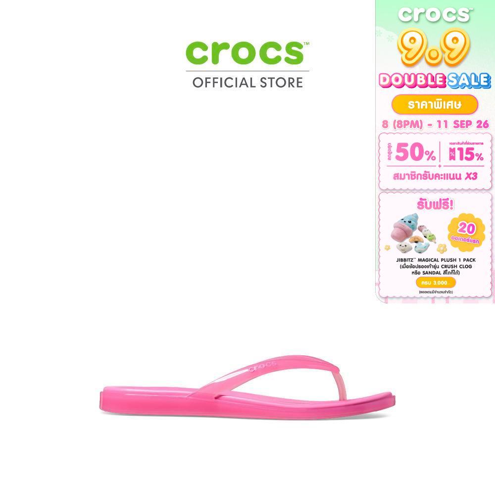 CROCS รองเท้าแตะผู้หญิง MIAMI JELLY ROUND TOE FLIP รุ่น 212014-7DA - PINK LEMONADE JELLY