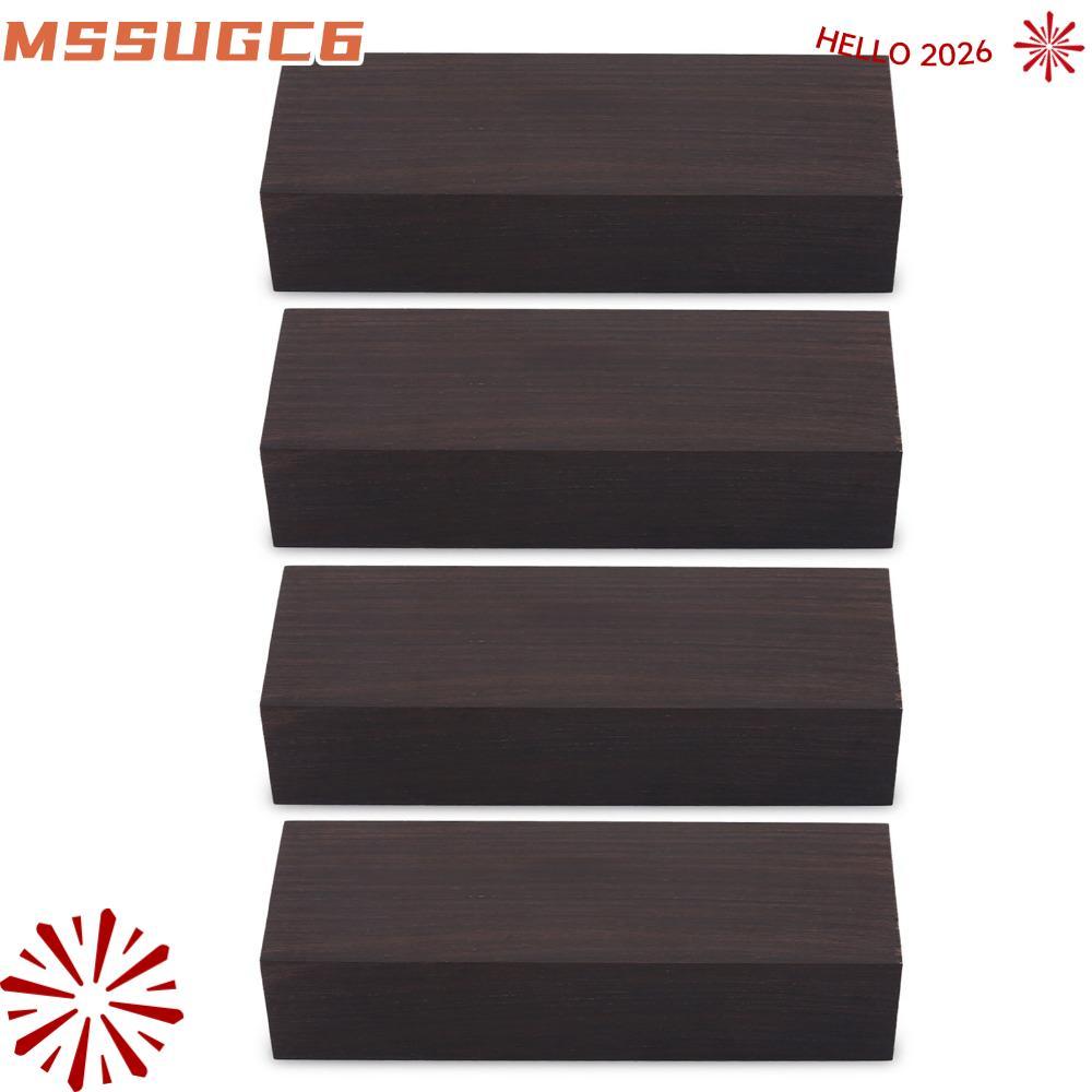 IMSSUG 4PCS Ebony Handle Plate, Ebony สี Ebony ไม้ Lumber, Premium 12 ซม. x 4 ซม. x 2.5 ซม.(4.72 * 1