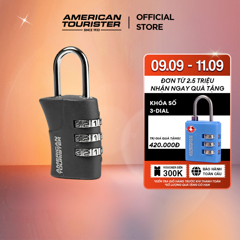 American Tourister 3-Dial Combine Lock