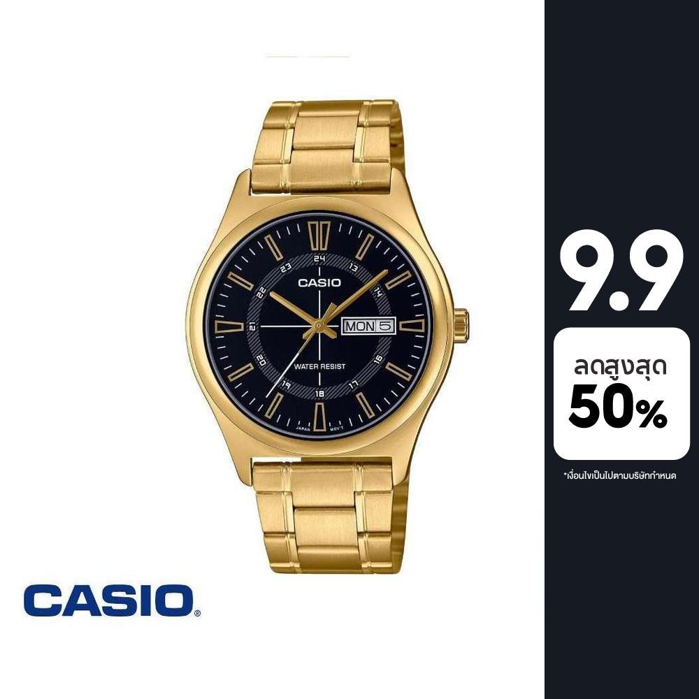 CASIO นาฬิกาข้อมือ CASIO รุ่น MTP-V006G-1CUDF วัสดุสเตนเลสสตีล สีทอง