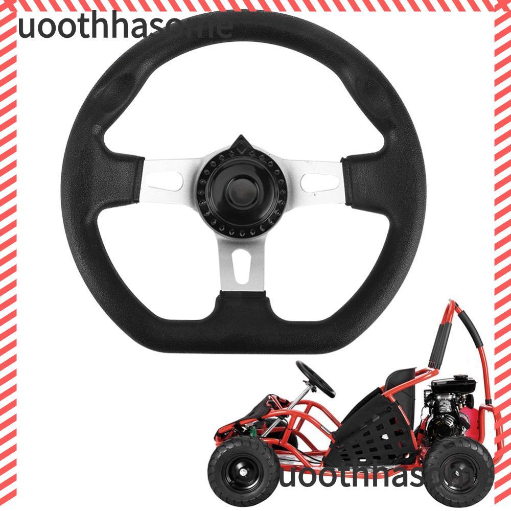 UOOTHASOME Go Kart พวงมาลัย, 270 มม./10.63in เส้นผ่านศูนย์กลาง Quick Release Hub Buggy Racing พวงมาล