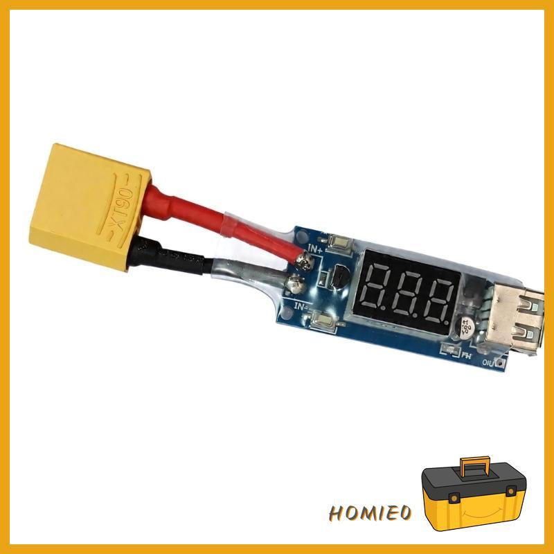 HOMIE0 Digital Input Readout XT90 ถึง USB-A Power Cable พร้อมเอาต์พุต 5V 2A พลาสติกและโลหะก่อสร้างแล