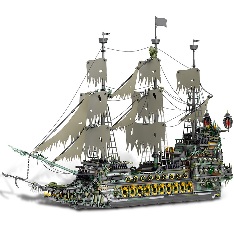 Pirate Ship the Flying Dutchman Caribbeans Movie Model Ship Building Block สําหรับเด็กและผู้ใหญ่